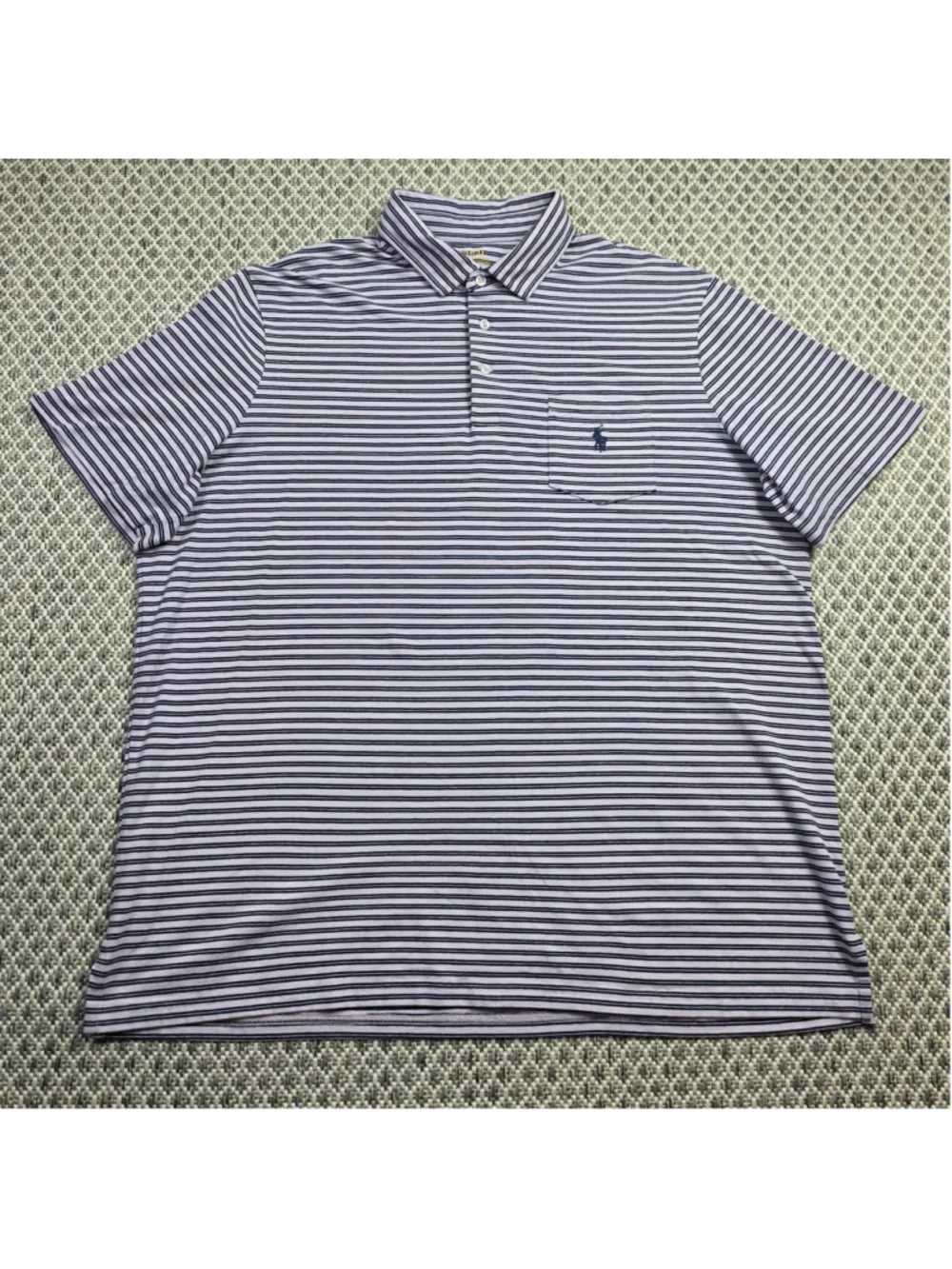Polo Ralph Lauren Performance Polo Shirt Men’s XL Striped Pocket Stretch Golf